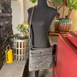 Medium Gray Crossbody Bag